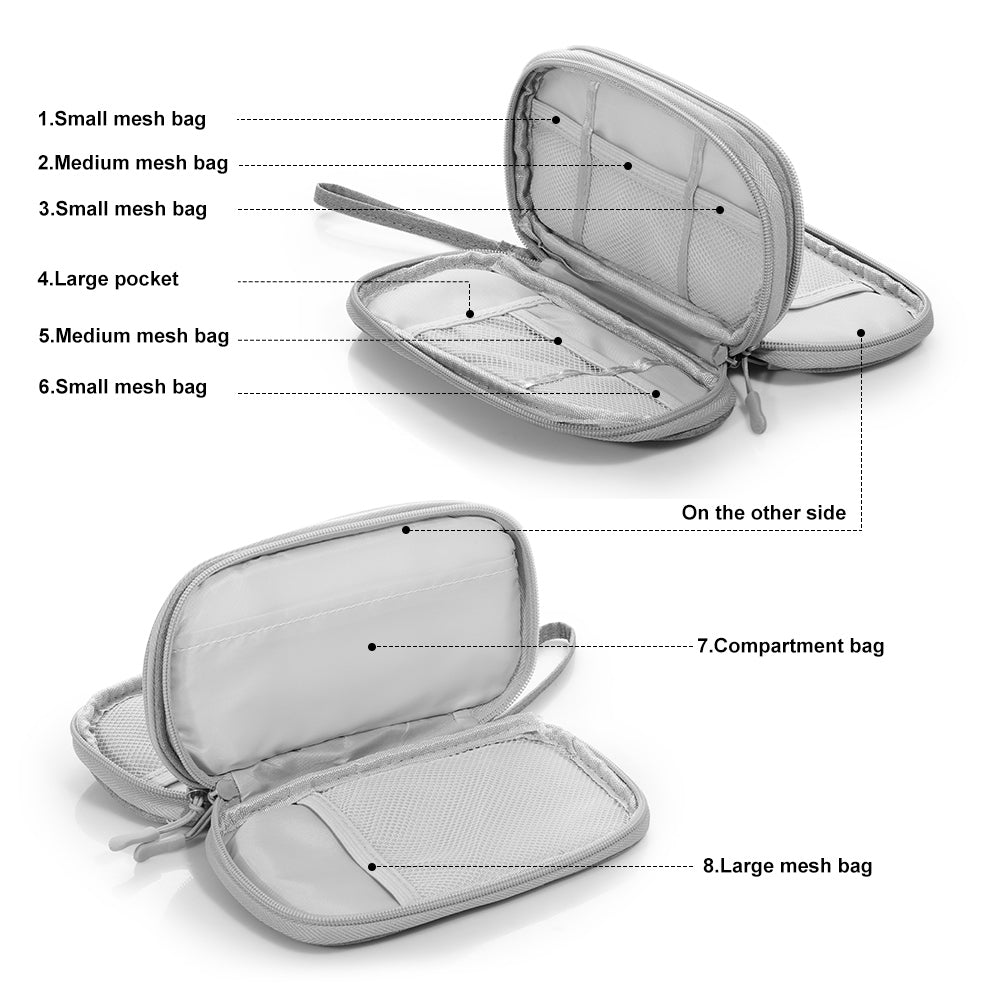 Organizer Travel Pouch Storage Bag Cases Cable Charger Electronic Accessories - Eastlakes Electronics